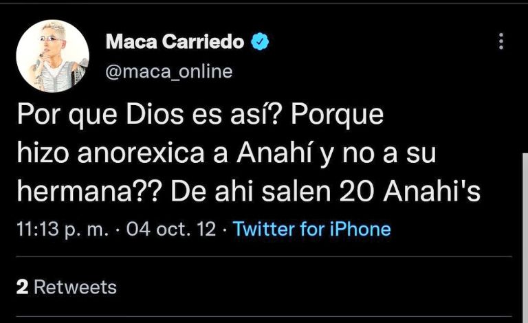 Maca hizo bullying a Anahí en el pasado