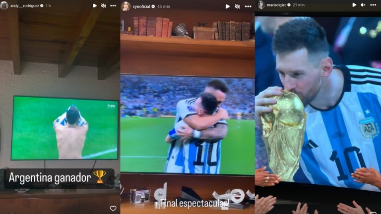 Famosos reaccionan al triunfo de Argentina