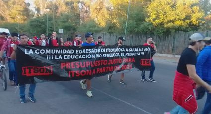 Comunidad estudiantil marcha por ITSON en Cajeme: Exigen presupuesto justo al Gobierno de Sonora