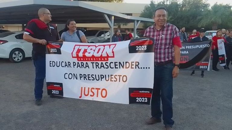 Comunidad estudiantil exige presupuesto justo para el ITSON. Foto: Facebook