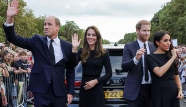 Meghan, Harry, Kate y William  