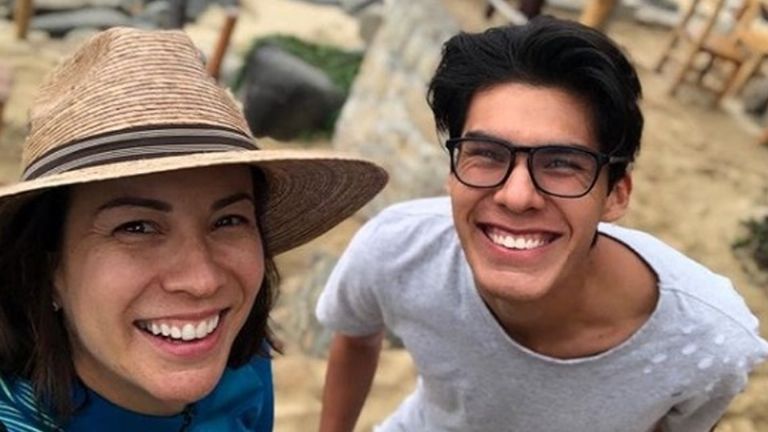 Ingrid y su hijo Emiliano