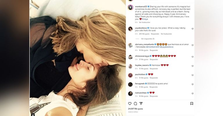 Montserrat Oliver y su esposa Yaya Kosikova, se encuentran de fiesta