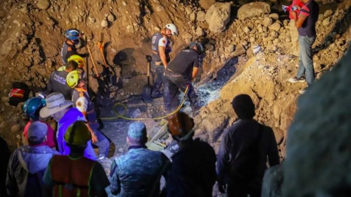 Tras derrumbe de mina de arena en Taxco, recuperan cuerpos de los 2 trabajadores atrapados