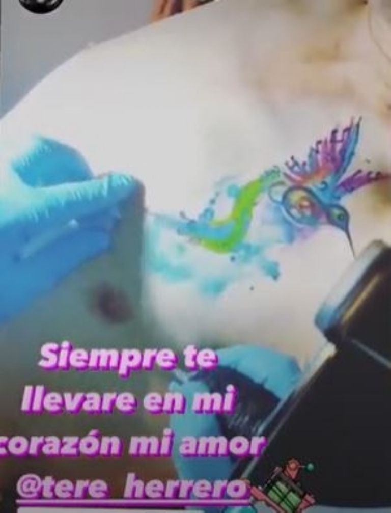 Rubén se tatuó en honor a su esposa