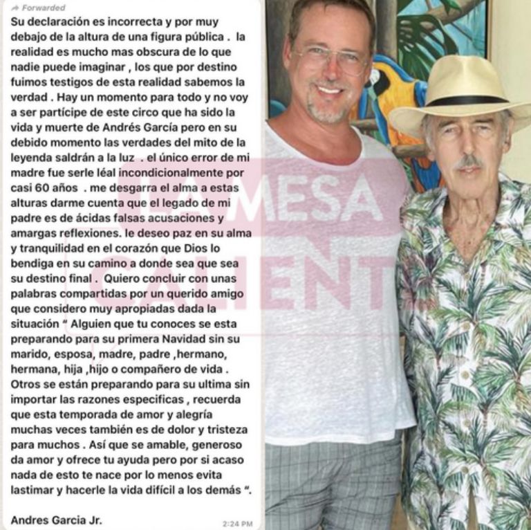 Andrés García Jr. y su padre