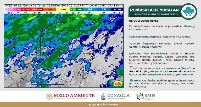 Clima en México. Foto: Conagua