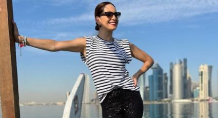Tania Rincón presume su abdomen en Mundial de Qatar con arriesgado 'look' y estremece a Televisa