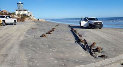 Expertos descubren objeto de más de 24 metros de largo en playas de Florida; desconocen su origen