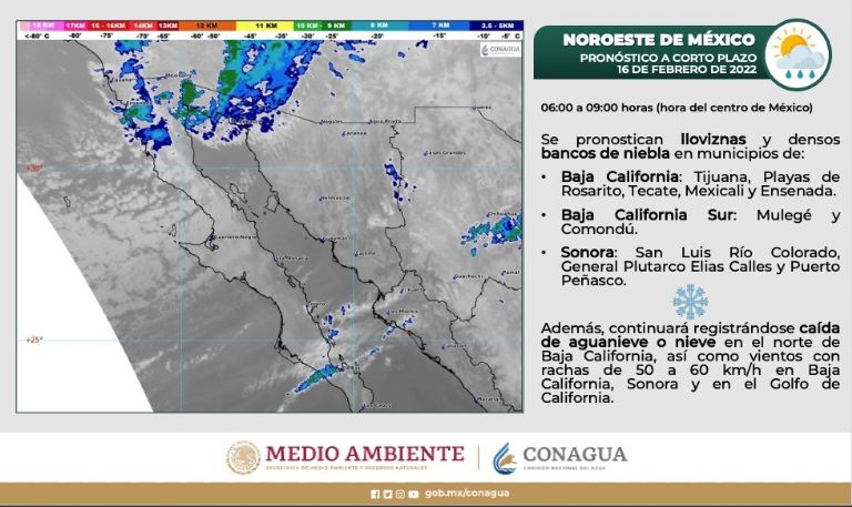 En la imagen, el pronóstico del clima de este miércoles para Sonora