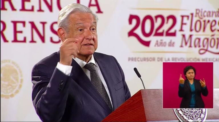 En la imagen, el presidente de México Andrés Manuel López Obrador en la 'mañanera' de este miércoles