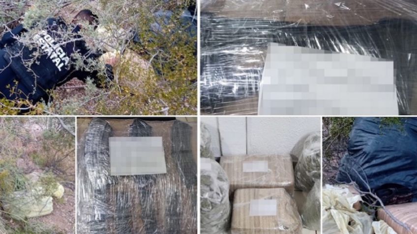 Localizan abandonados arma AK-47, cartuchos, cargadores y droga en monte de Sonora