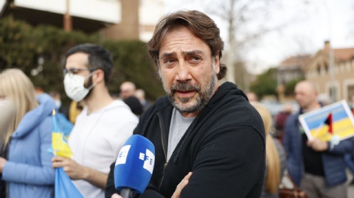 Visiblemente preocupado, Javier Bardem protesta en Madrid por invasión en Ucrania
