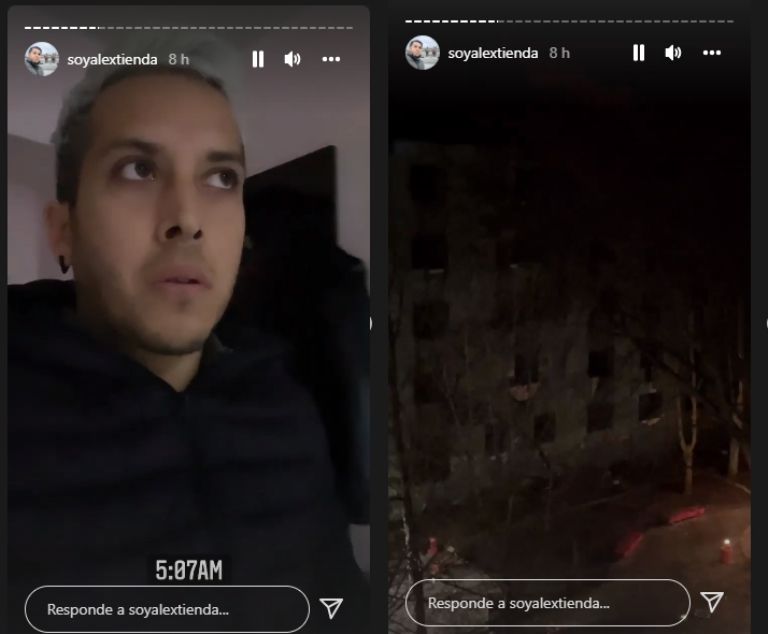 En la imagen, capturas de pantalla de las historias de Alex Tienda