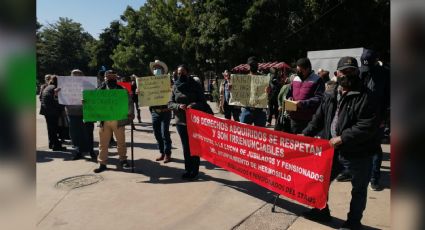 Hermosillo: Manifestantes marchan a Palacio Municipal; aseguran que el alcalde no los ha atendido