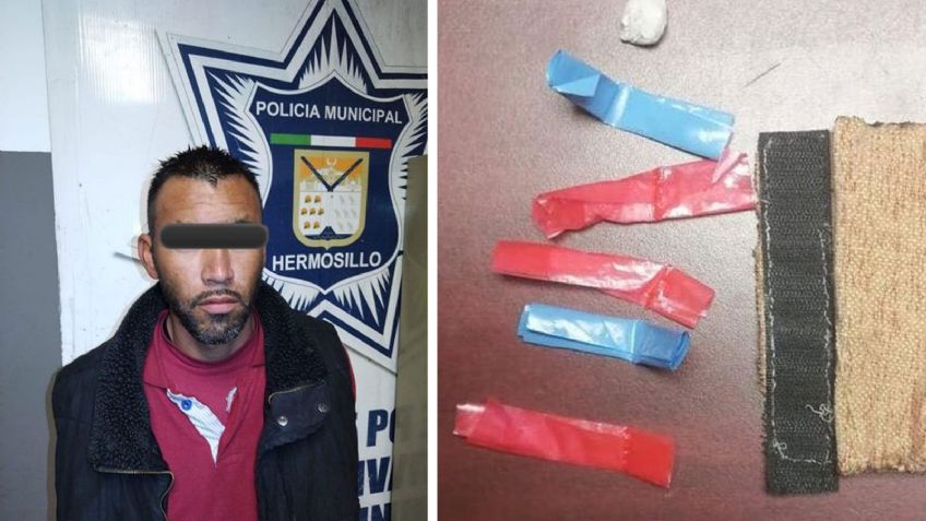 Cristóbal Everardo 'N' es arrestado por cargar con droga en la Ley 57, en Hermosillo
