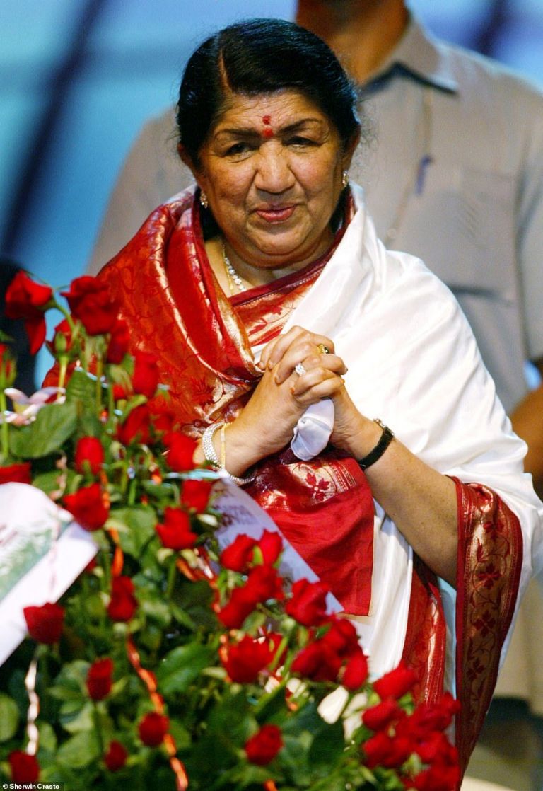 En la imagen, Lata Mangeshkar, cantante india de fama internacional. (Q.E.P.D.)
