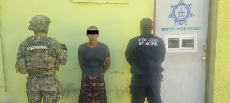 En la imagen, Javier Bladimir, de 37 años, detenido en Ciudad Obregón