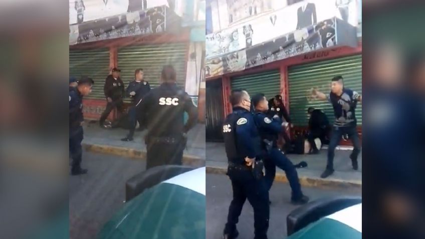 VIDEO: Elementos de la SSC protagonizan riña campal en contra de civiles en Iztapalapa