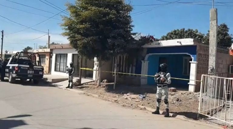 En la imagen, la casa en donde estaría la tumba clandestina, en Ciudad Obregón