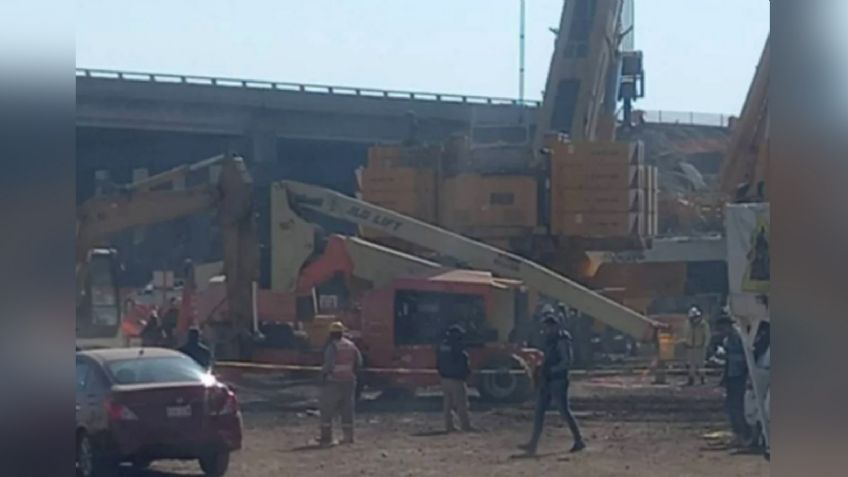 Empleado de obra de distribuidor vial Lago de Guadalupe-Texcoco muere tras colapso