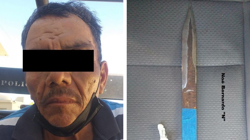 Sorprenden a sujeto armado en calles de Hermosillo; ocultaba un envoltorio de droga