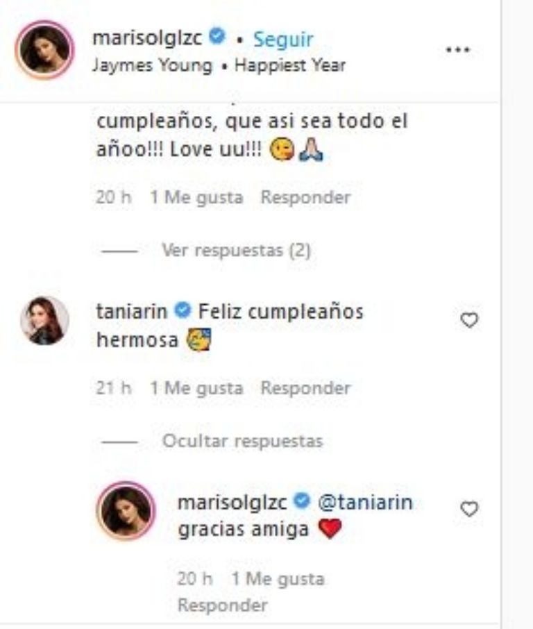 Mensaje de Tania Rincón