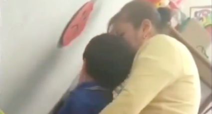 VIDEO: ¡Indignante! Captan a maestra de kínder maltratando a un menor mientras este no para de llorar