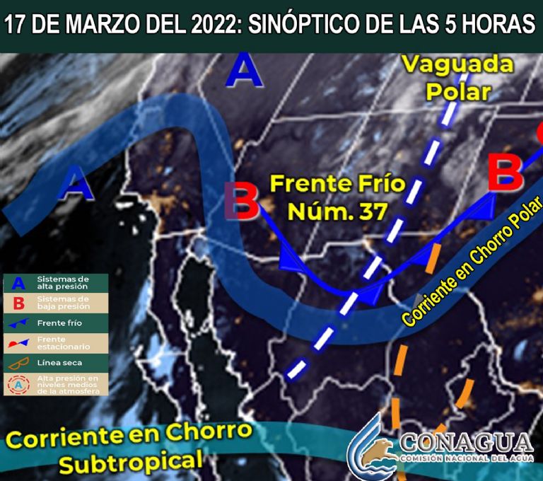 En la imagen, el pronóstico del clima y el tiempo de este jueves para Sonora