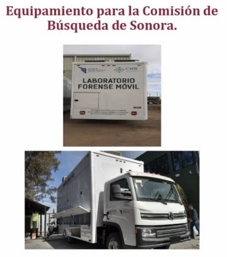 En la imagen, anuncian creación del Centro de Identificación Humana en Sonora