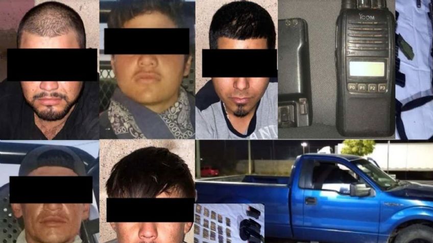 Golpe al crimen: Arrestan en Caborca a 5 sujetos con arma y radio de comunicación
