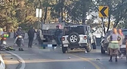 Fatal: Carretera México-Cuernavaca registra fuerte accidente; reportan motociclista sin vida