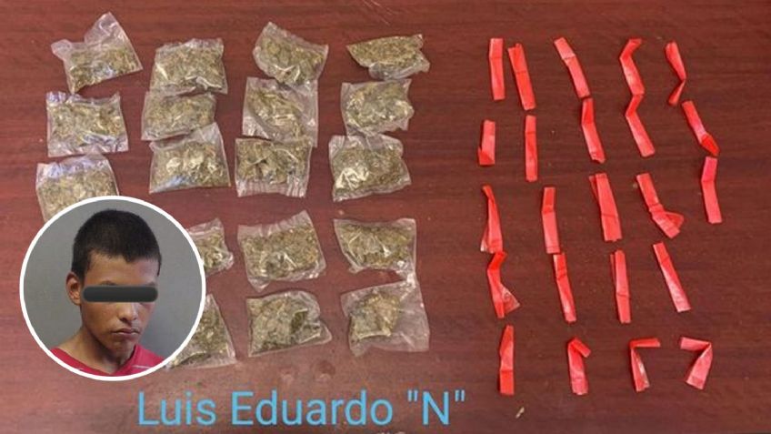 En posesión de drogas arrestan a un joven de 18 años en Miguel Alemán; está vinculado a 2 robos