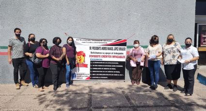 Ciudad Obregón: Empleados de manifiestan y denuncian créditos "impagables" del Fovissste