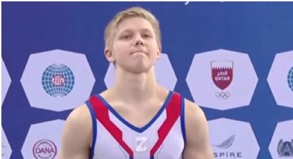 Polémica en la gimnasia: Atleta ruso sube al podio con símbolo a favor de la guerra en Ucrania