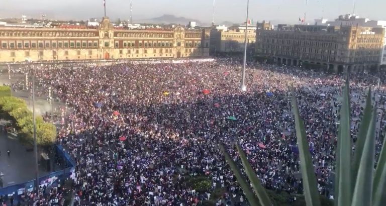 Cerca de 75 mil mujeres marcharon el 8M en CDMX