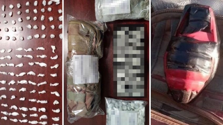 Encuentran en Nogales mochila abandonada con 183 envoltorios de droga y una granada