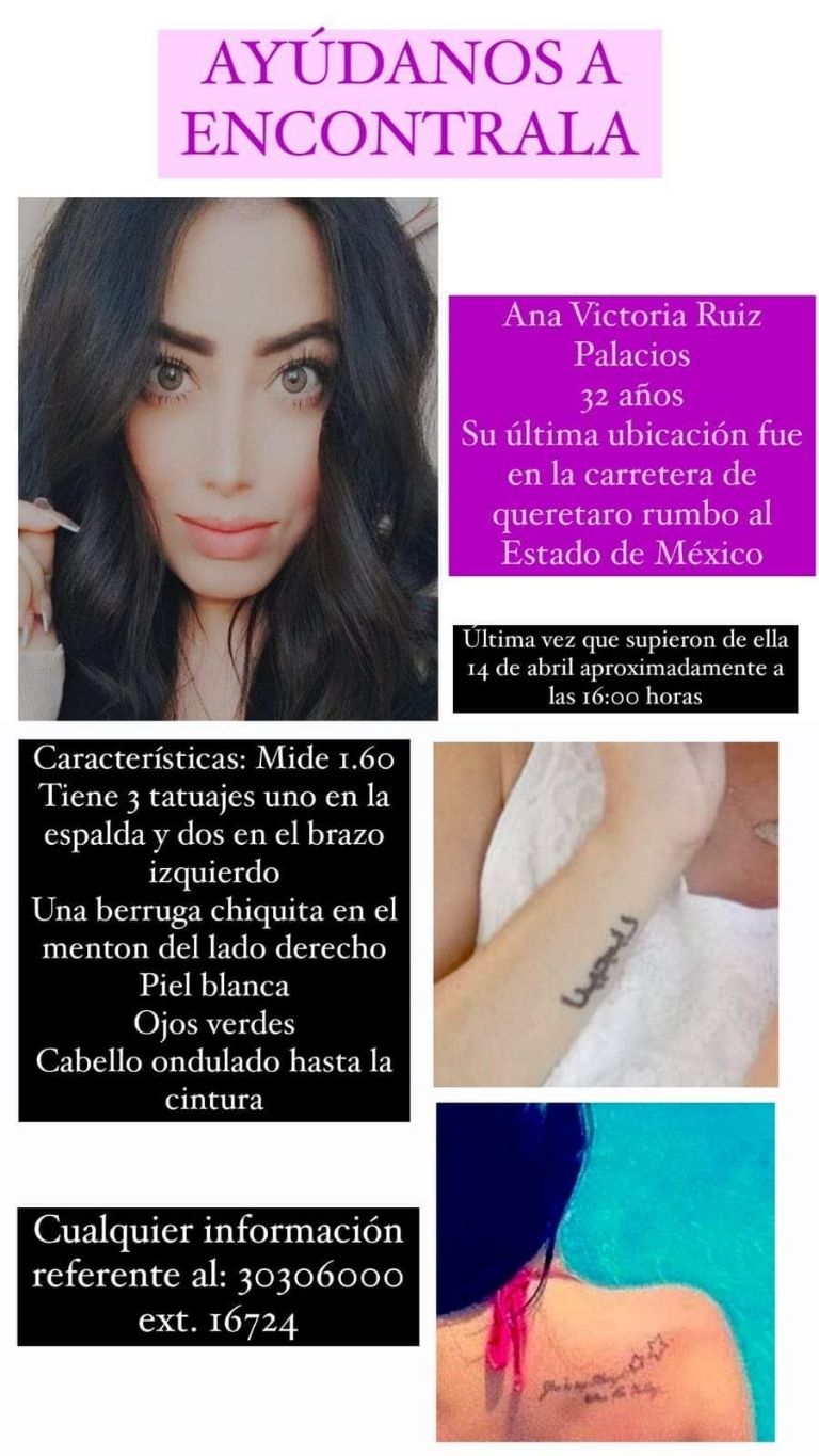 En la imagen, buscan a Ana Victoria, mujer desaparecida en carretera de Querétaro