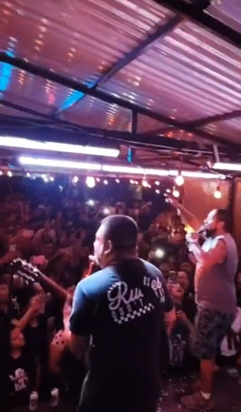 En la imagen, Maskatesta compartió fotos previo a la agresión ocurrida anoche