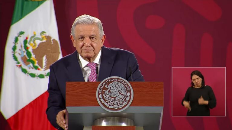 En la imagen, el presidente Andrés Manuel López Obrador en la conferencia de prensa matutina de este miércoles