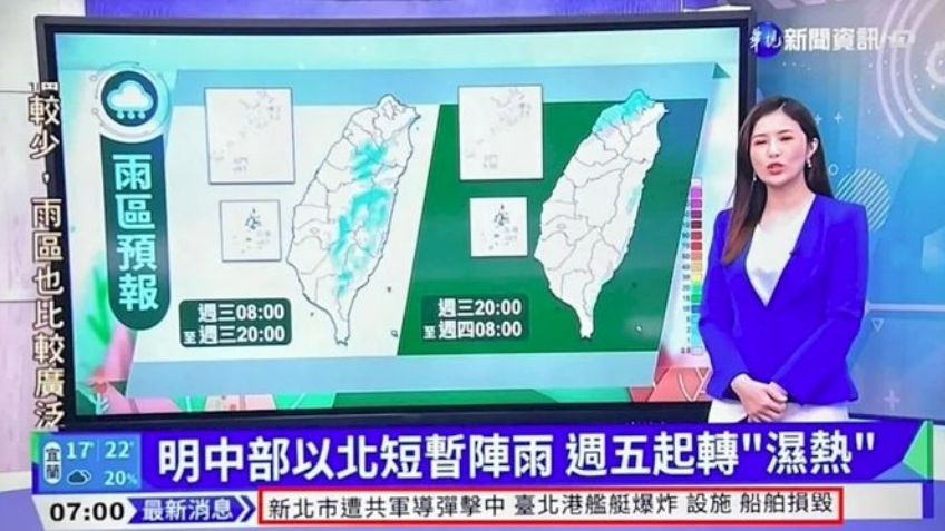 Fue un error: Televisora en Taiwán anuncia presunta invasión por parte de China y asusta a los ciudadanos