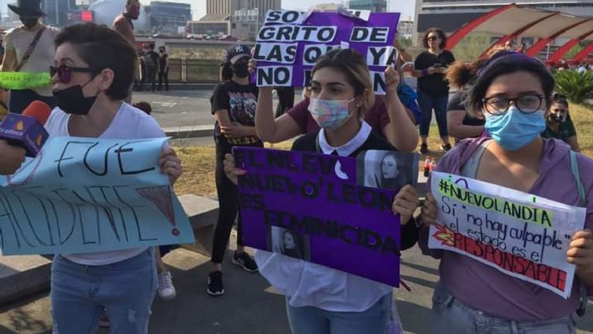 Ciudadanos marchan en Nuevo León para exigir justicia para Debanhi; exclaman "no fue accidente"