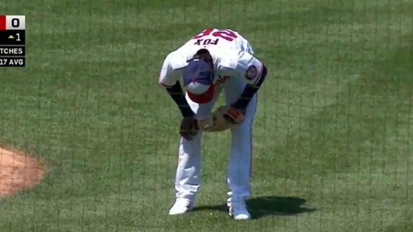 VIDEO: Lucius Fox, jugador de los Nacionales, vomita a mitad del juego y se vuelve viral