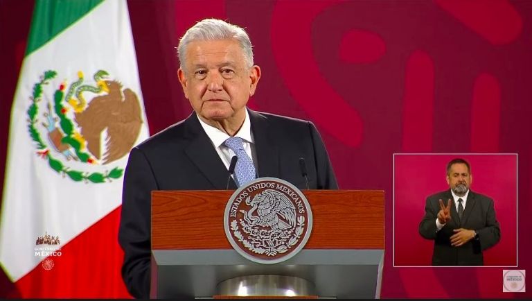 En la imagen, el presidente AMLO en la conferencia de prensa de este martes.