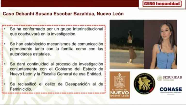 En la imagen, el informe 'Cero Impunidad' sobre el caso de Debanhi Escobar.