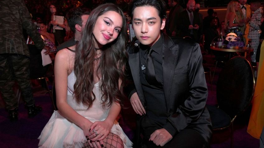 ¿Romance en los Grammy? Tae, de BTS, se deja ver muy 'cariñoso' con Olivia Rodrigo