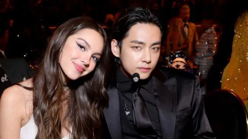 ¿Se le declaró? Esto fue lo que le dijo al oído V de BTS a Olivia Rodrigo en el Grammy