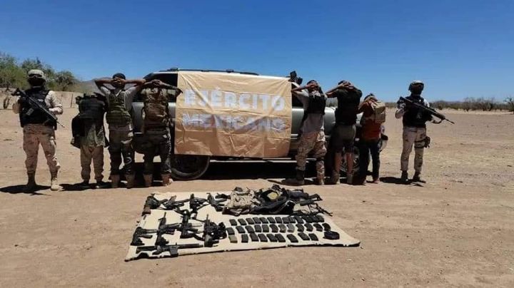 Golpe al crimen en Sonora: En recorrido de vigilancia, detienen a 6 hombres con armas y autos