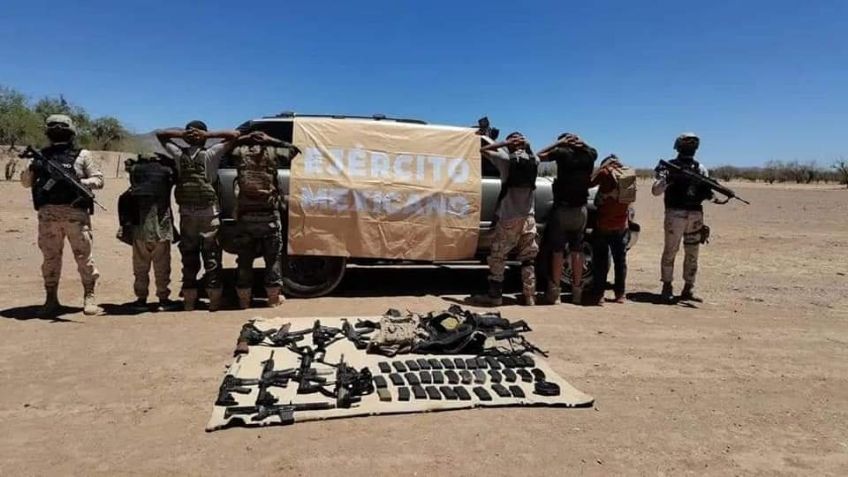 Golpe al crimen en Sonora: En recorrido de vigilancia, detienen a 6 hombres con armas y autos