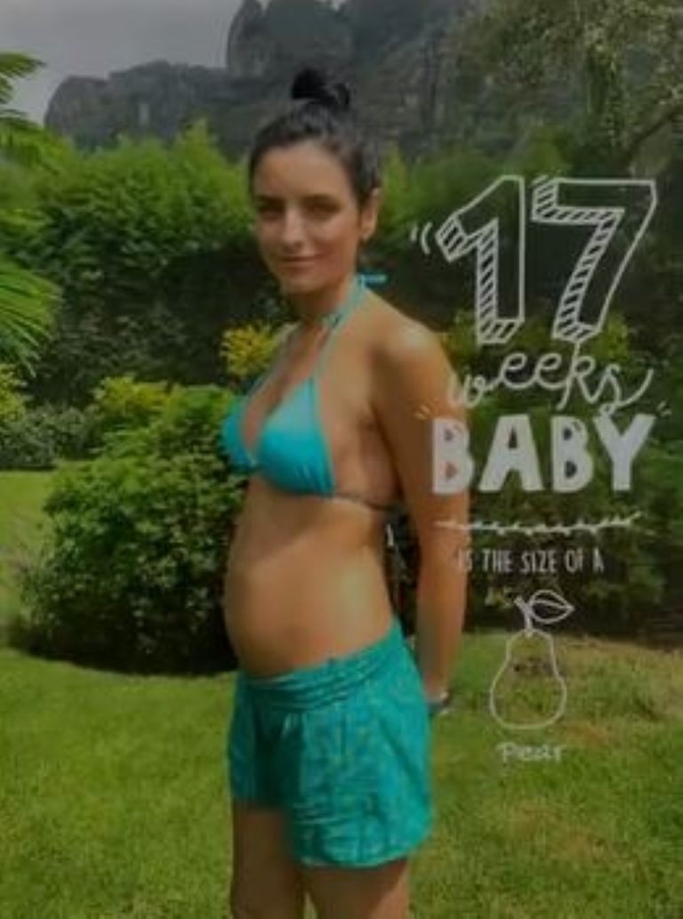 Aislinn Derbez a las 17 semanas de embarazo de Kailni